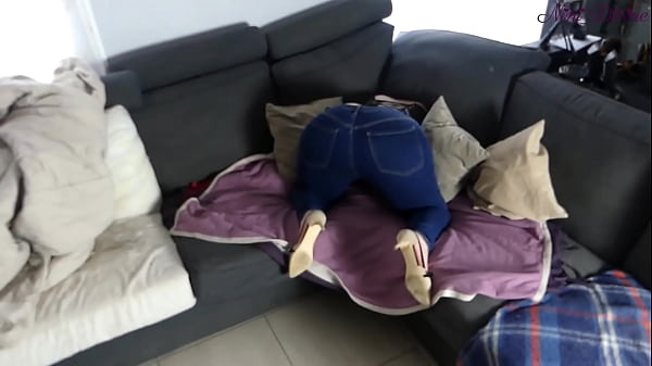 Fucking my Step Mom's big ass stuck in the sofa!