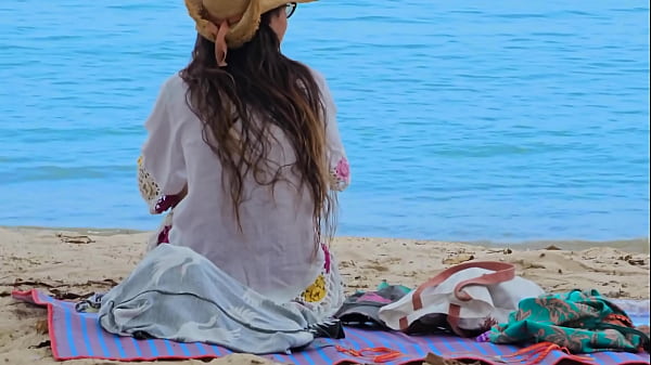 Hot Hairy Milf With Butt Plug Has Squirting Orgasm On Public Beach