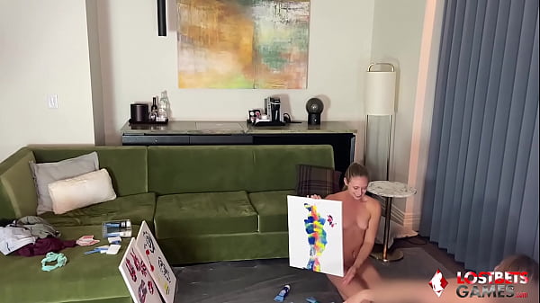 Girls Anya & Lexie have some Nude Fun with Paint