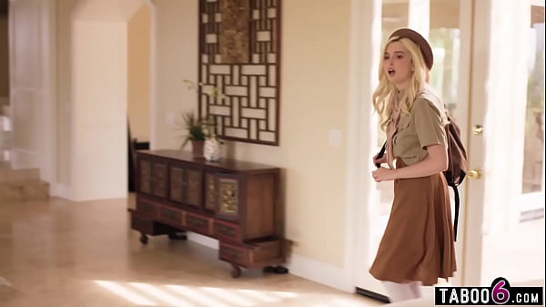 Girl scout teen Lexi Lore and scout leader MILF Katrina Colt anal threesome