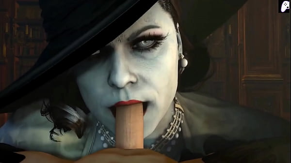 (4K) Lady dimitrescu futa penetrates the anus of a girl with an attractive ass with her big gray penis and cums inside | 3D Hentai