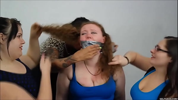 Slutty Whore Turned Gagged Slave By Three Lesbian Women Who Loves Gagging Girls!