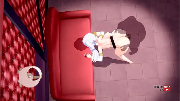 Animé nő hátulról megdugva kutyapózban