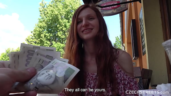 CzechStreets - Hot Russian girl with a hairy pussy has an orgasm in public