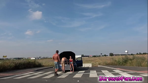 Super sexy model Nicole Love gets fucked by stepson, grandpa and stepuncle in public!