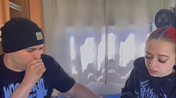 First we smoke, then Beautiful Bosnian teen takes excellent care of my huge Puerto Rican cock, massaging with oil, then give her hard rough sex, and a creampie in her extremely tight Bosnian pussy.