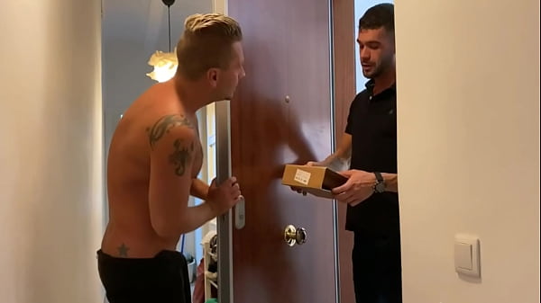 Hot Delivery Guy fucked me bareback Huge facial cumshot