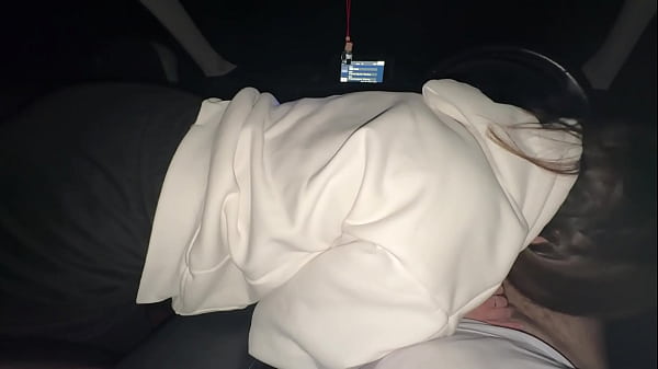 Picked up a whore and fucked her mouth in the car