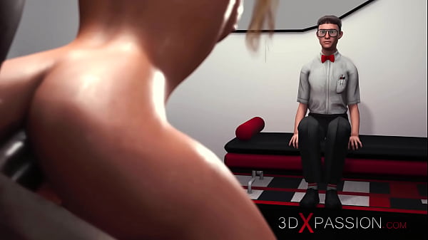 3d cuckold! Horny young blonde fucked hard by a big black cock