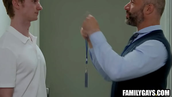 Boss stepdad fucking stepson in his office | Cole Connor & Gage Palmer