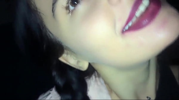 standing on her knees gives a blowjob to a stranger in the section of her house - tattooslutwife