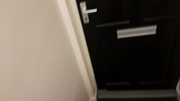 Amazon delivery girl caught by surprise with nude jerking off guy, but she can't resist fucking him.