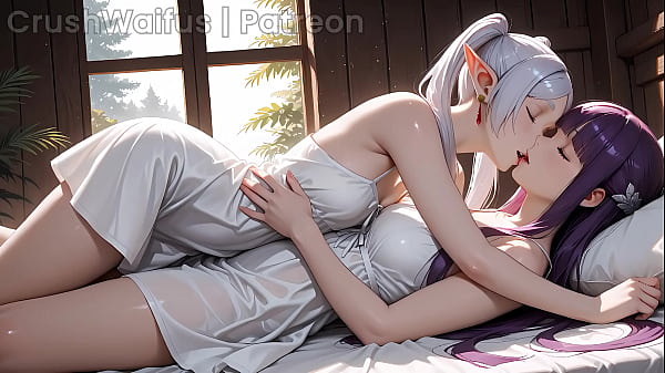 Frieren Licks Fern’s Pussy Then Threesome – 3D Hentai