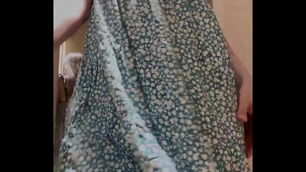 I got caught testing out a cute dress before purchasing it.