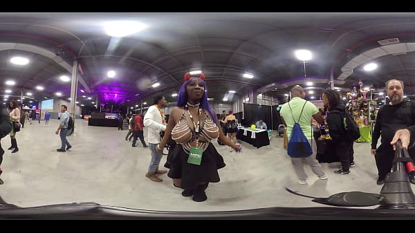 Ebony girl VR body tour at EXXXotica NJ 2021 Thumbnail