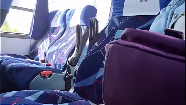 Bus passenger caught me teasing my body and he helps me squirt