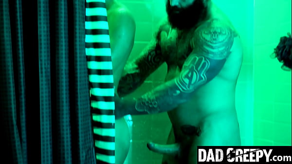 Stepson and Stepdaddy Having a Cooling Shower in The Hot Summer – Dadcreepy