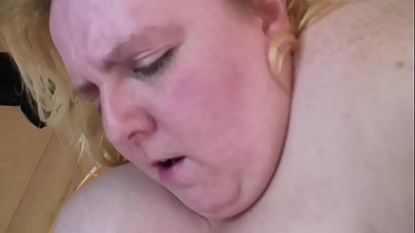 Gorgeous curvy fat blonde with huge big tits and big ass lets her big shaved pussy fuck for pleasure