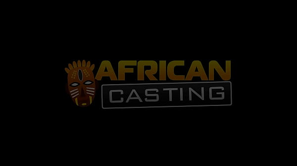 African Casting - Big Tits Ebony Model Gives Booty To White Cock Producer