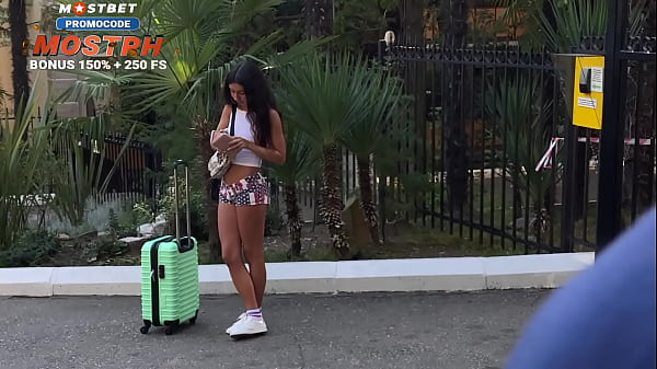 Sexy student received double penetration from cocky strangers