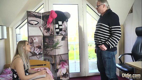 Beautiful teen gets pussy fucked by horny old cock