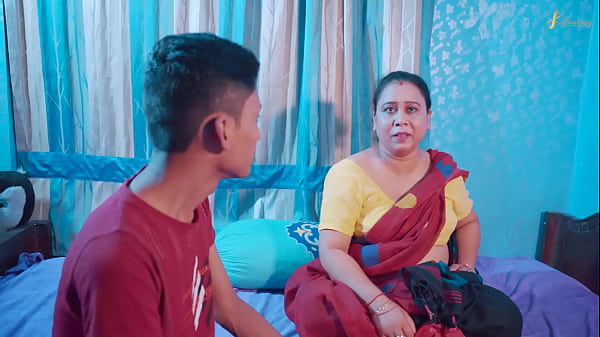 Stepmom caught her stepson while he was masturbating