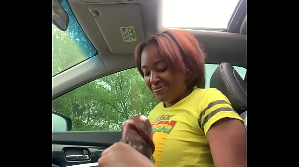 Handjob in car