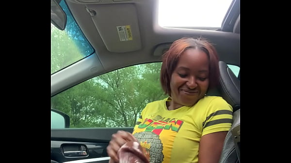 Handjob in car