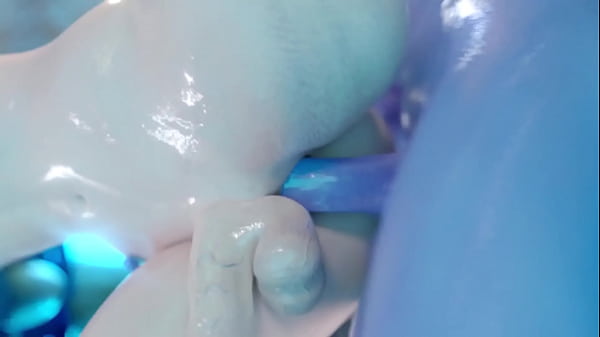 Three wet futa bitches fuck asses in the shower - animation futanari 3some sex