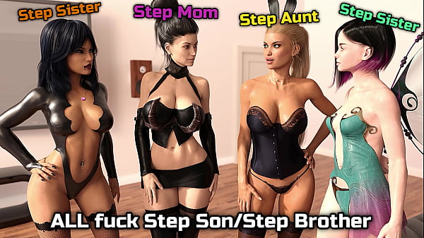 Sonhos de Desejo[Halloween] | Madrasta, tia adotiva e duas irmãs adotivas fodam-se um enteado/irmão adotivo. Sexo em família tabu quente no Halloween | Meus momentos de jogo mais sexy | Parte #4