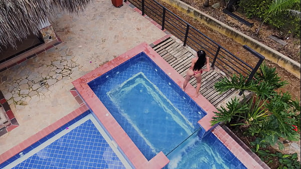 fucked on a sunny day sexy teen Katherin moore gang bang dap in the pool