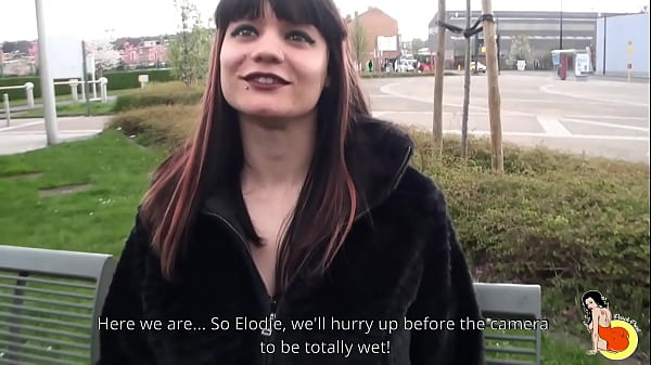 First porn scene for stunning big tits slut Elodie from Namur