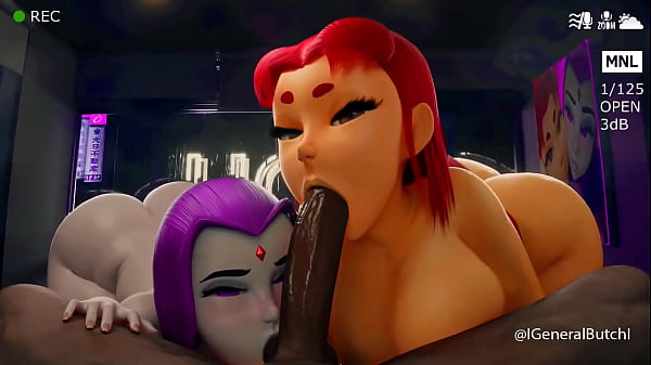 Starfire & Raven Sucking BBC (generalbutch)
