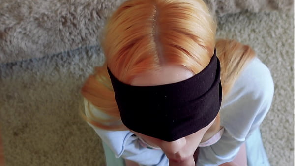 Cheated Silly Step Sister in blindfolded game, but I think she liked it