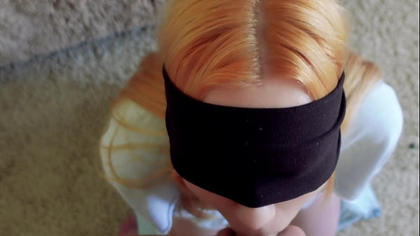 Cheated Silly Step Sister in blindfolded game, but I think she liked it