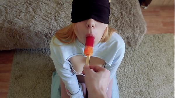 Cheated Silly Step Sister in blindfolded game, but I think she liked it