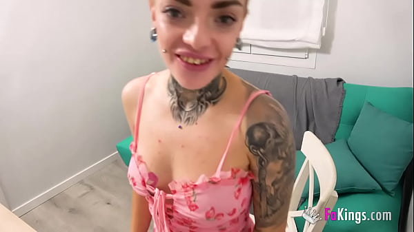 Alternative Spanish girl Lady Medusa makes her porn debut by banging her coach!