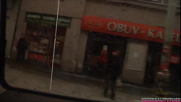 Two sexy blonde bitches catching dude with big hard dick for good fuck in the car