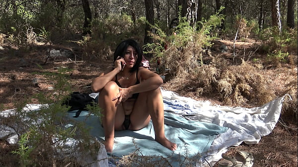 Public sex in the forest with a stranger! Big ass and pussy cumshot