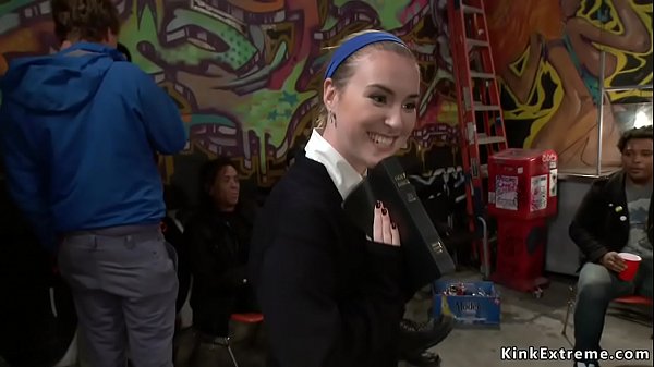 Preachers teen is group fucked in public