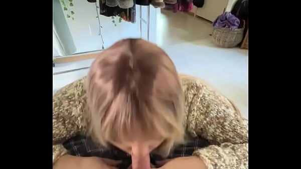 Blonde Sucks & Drains an Uncut Cock! Throatpie! Cum Lube Post Orgasm Blowjob