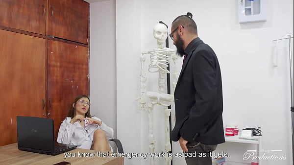 Doctor discovers that her friend and patient have a bigger cock than her boyfriend and she fucks them both