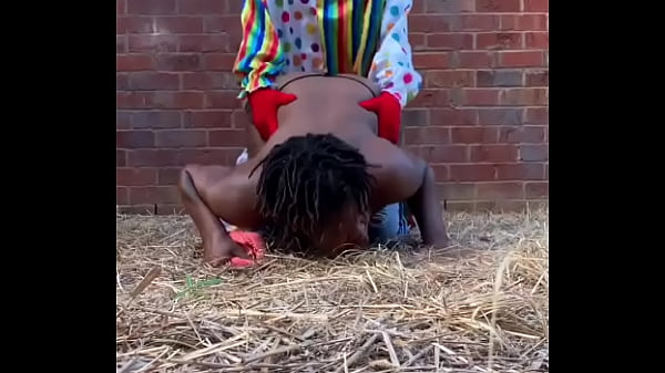 Gibby The Clown fucks ebony in a barn