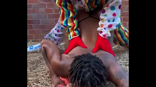 Gibby The Clown fucks ebony in a barn