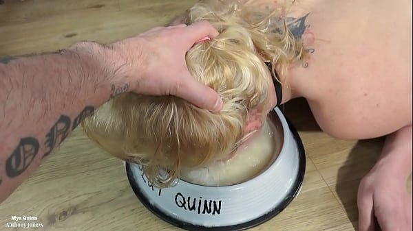 Rough sloppy facefuck puking in a bowl, puke worship, piss in face - pee swallow