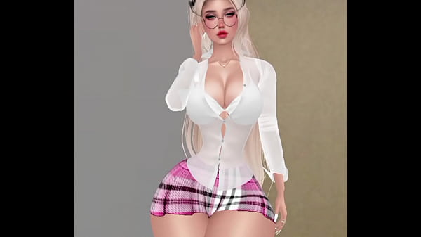 Imvu – chica rubia recibe leche en su culo después de clases