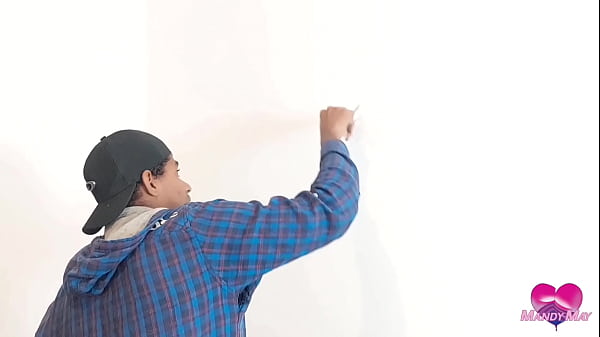 Rotating anal in painter's big black cock