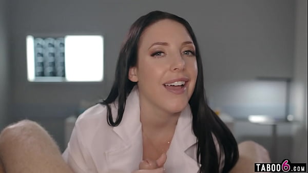 Huge tits doctor Angela White gives him a physical exam