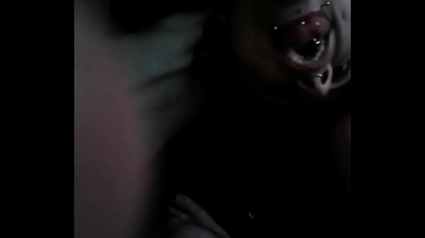 Fearless punk girl deepthroats large cock upside down on bed Thumbnail