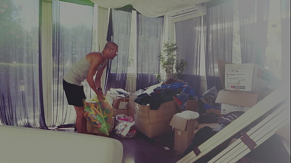 Hot transex Noemi meets a warehouse worker! Balls Deep Anal with Big Dick, gapes, deepthroat and cum into asshole.